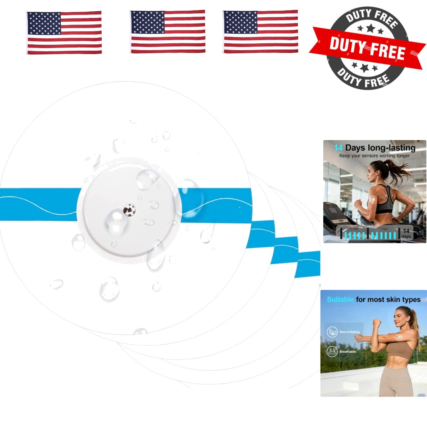 Sensor Covers for /3/Plus, 20 Pack Adhesive Patches, Waterproof & Sweatproof …