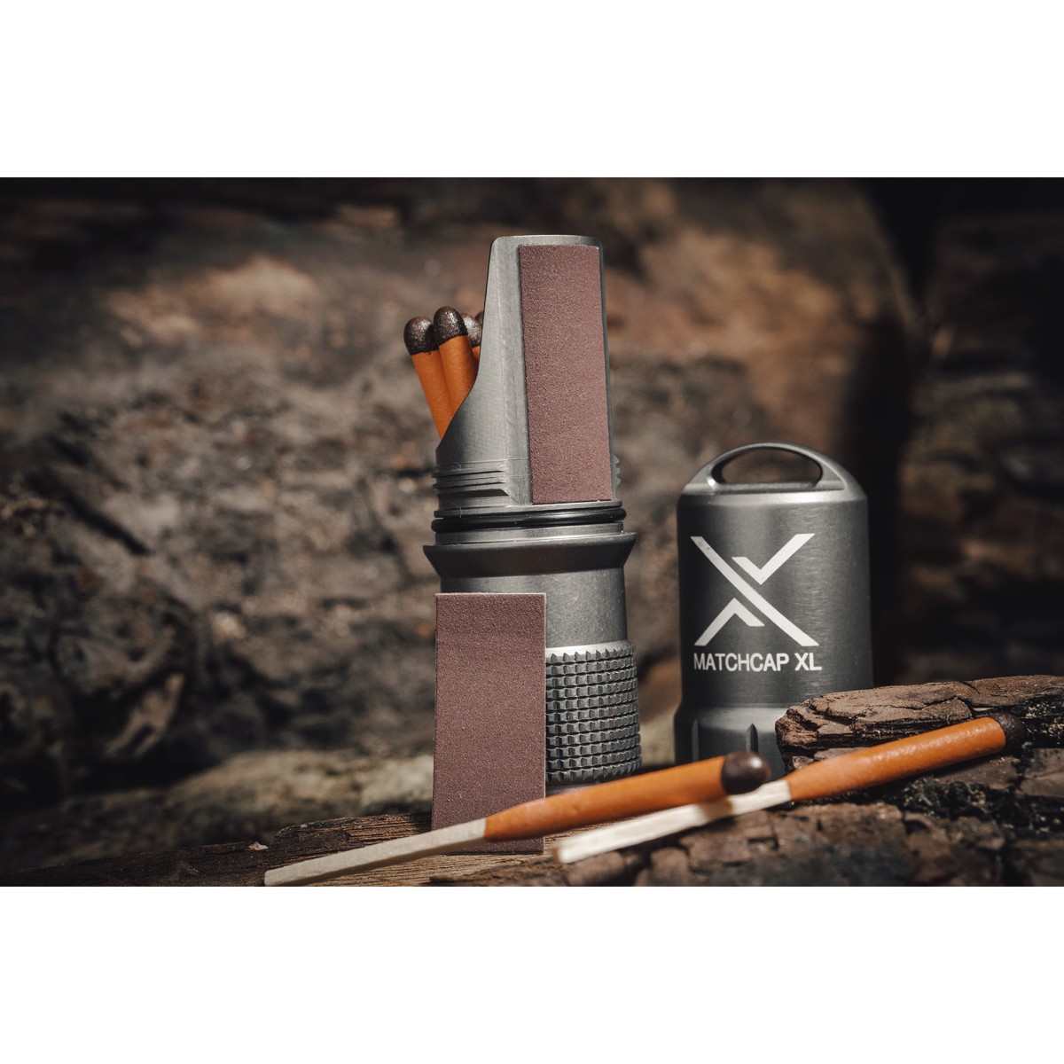 Exotac MATCHCAP XL Waterproof Match and Striker Case – Olive Drab