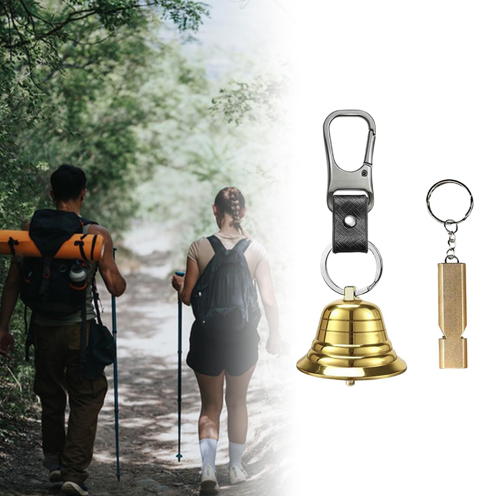 Loudly Animal Bell with Whistle Set Hiking Essentials for Backpacking Biking