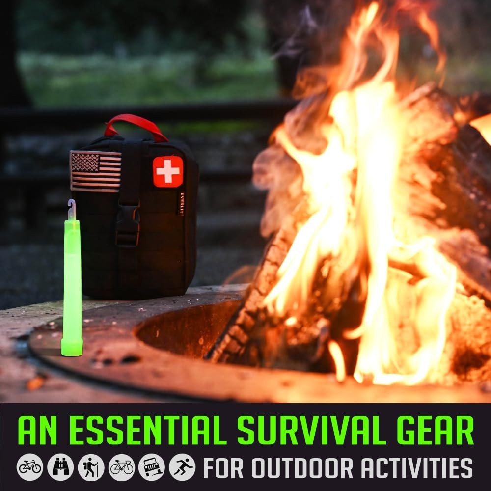 12PCS 6in Glow Sticks Emergency Light 12Hr Camping Survival Safety Green Set New