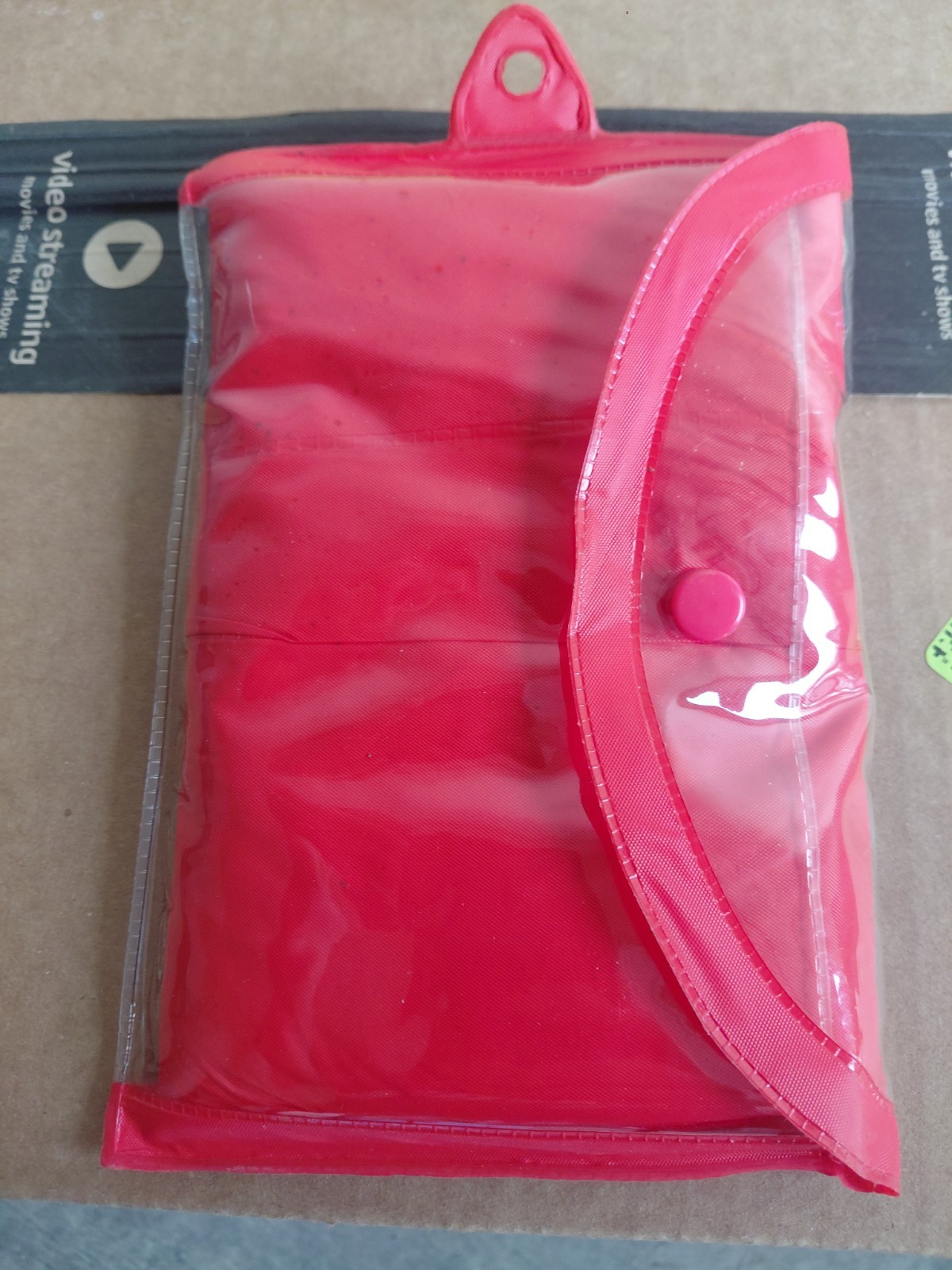 Vintage The Weather Station Adult Raincoat One Size Fits All New Red