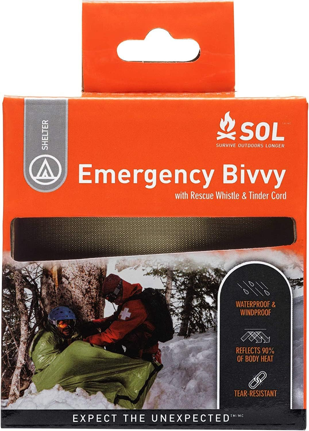 Survive Outdoors Longer 90% Emergency Bivvy with Whistle & Tin Included