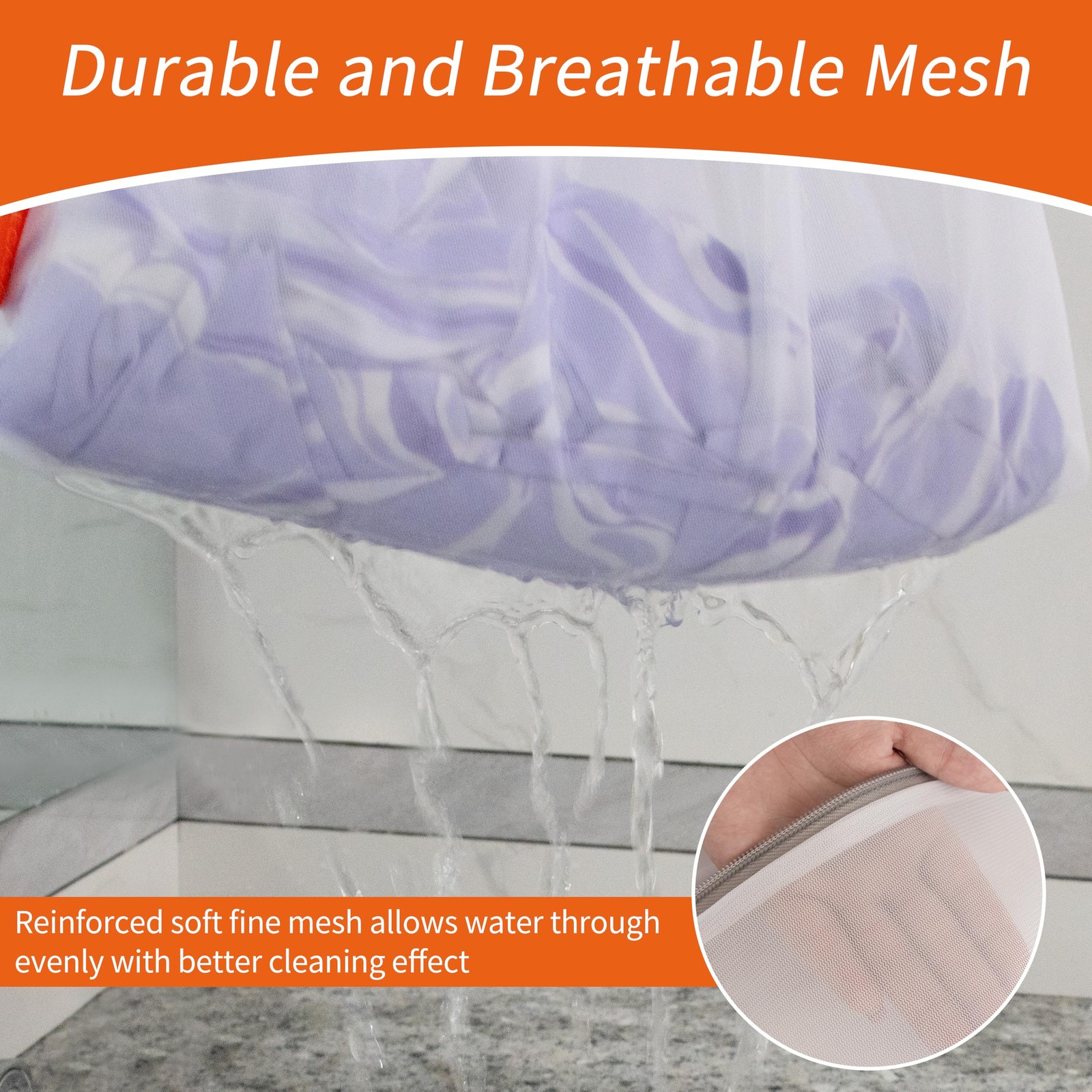 Polecasa 3Pcs Mesh Laundry Bags with 1 Large, 1 Medium, 1 Small, Fine