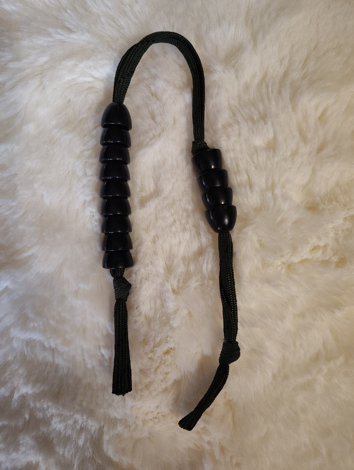 Olive Drab/black pace count beads, Ranger Beads