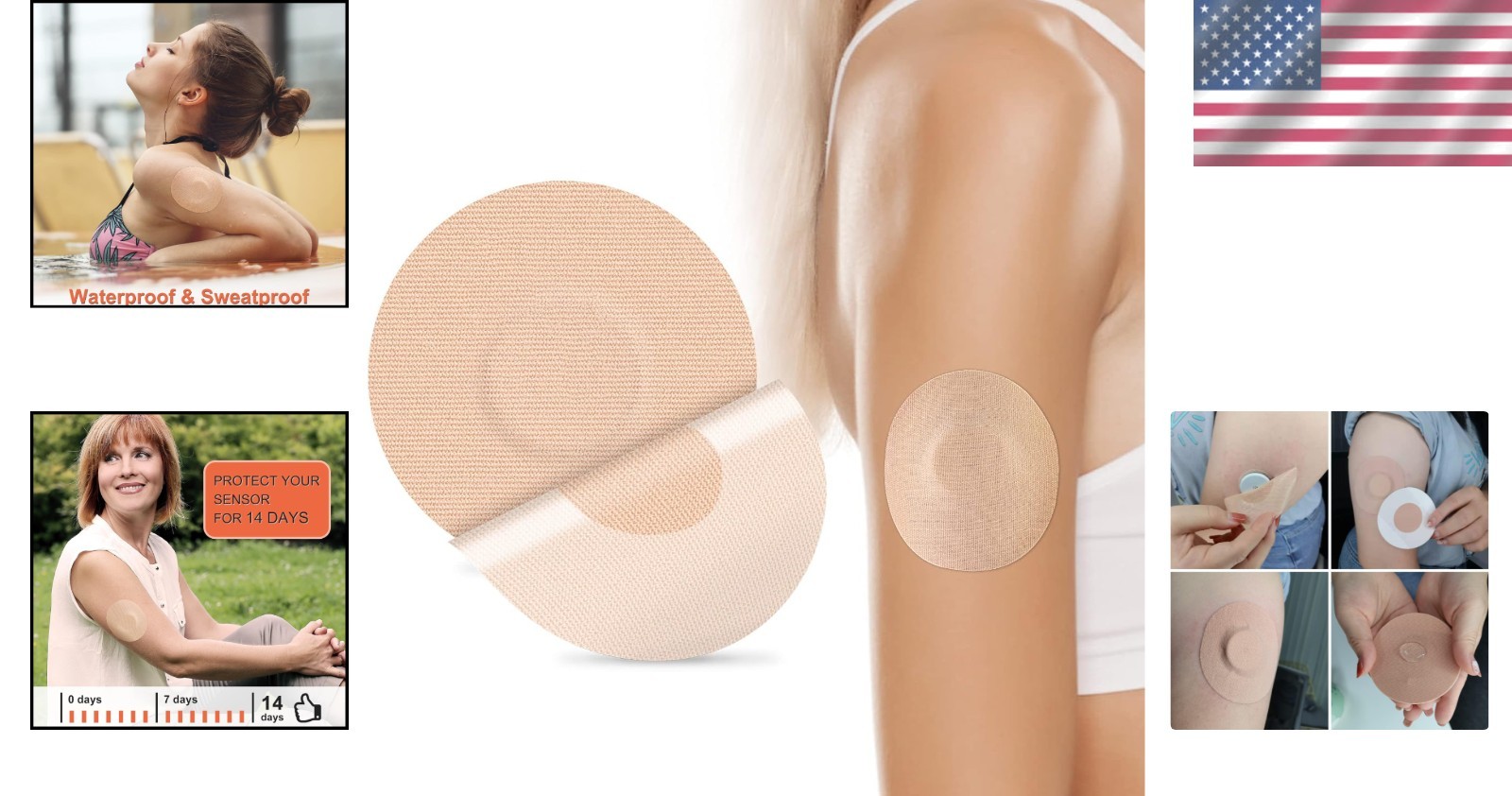 Latex-Free 25 Pack FreeStyle CGM Sensor Covers – 15 Days Waterproof Protection