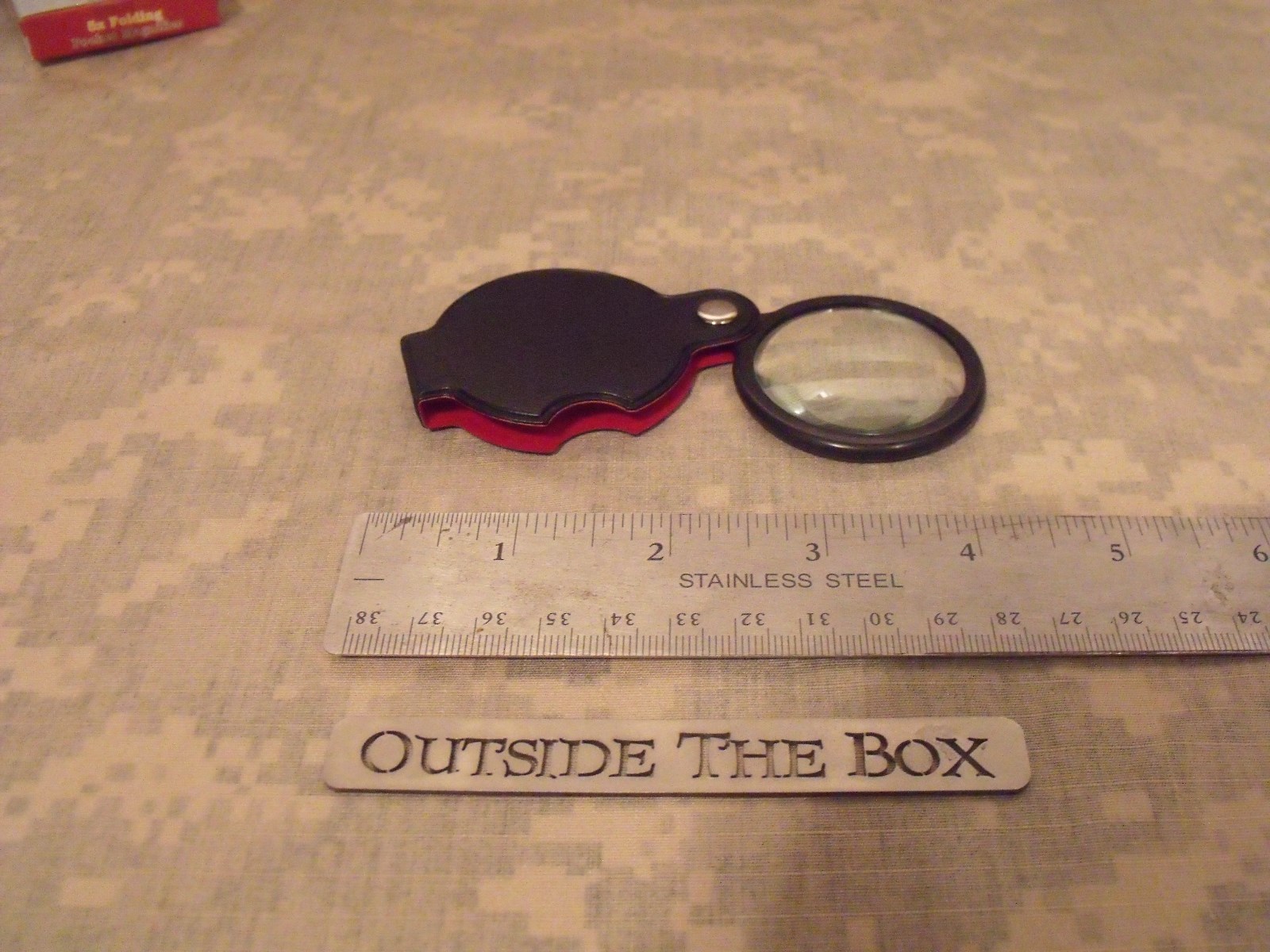 Emergency/Survival: 1.5″ Folding Pocket MAGNIFIER GLASS Lens 5x FIRE STARTER EDC