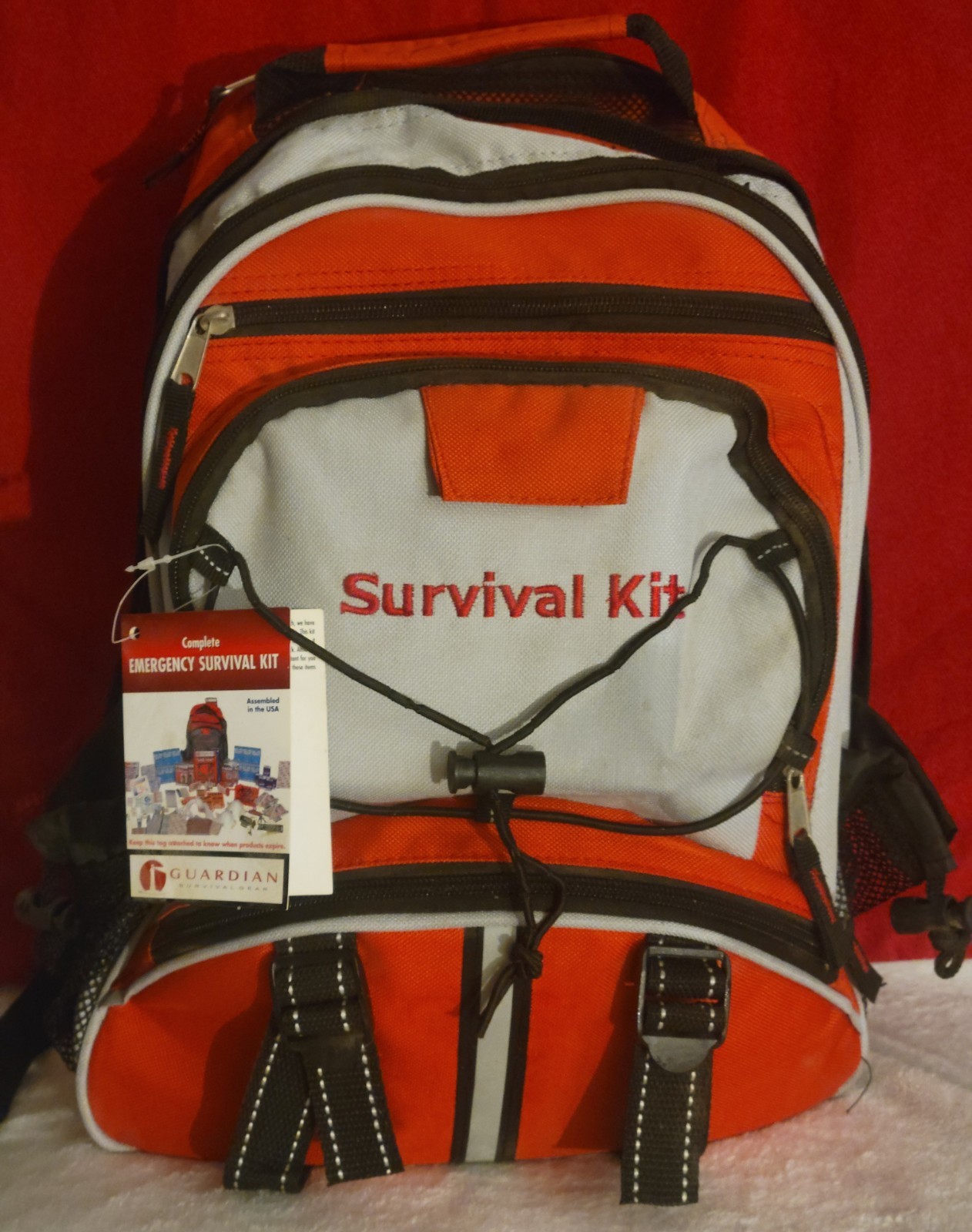 Survival Kit Emergency Backpack Bag Multiple Pockets Sections Complete New