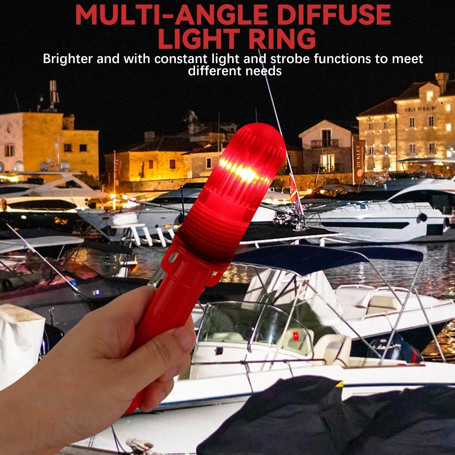 High-Visibility 2PCS Boat Flares for Safe Marine Adventures – Easy Deployment