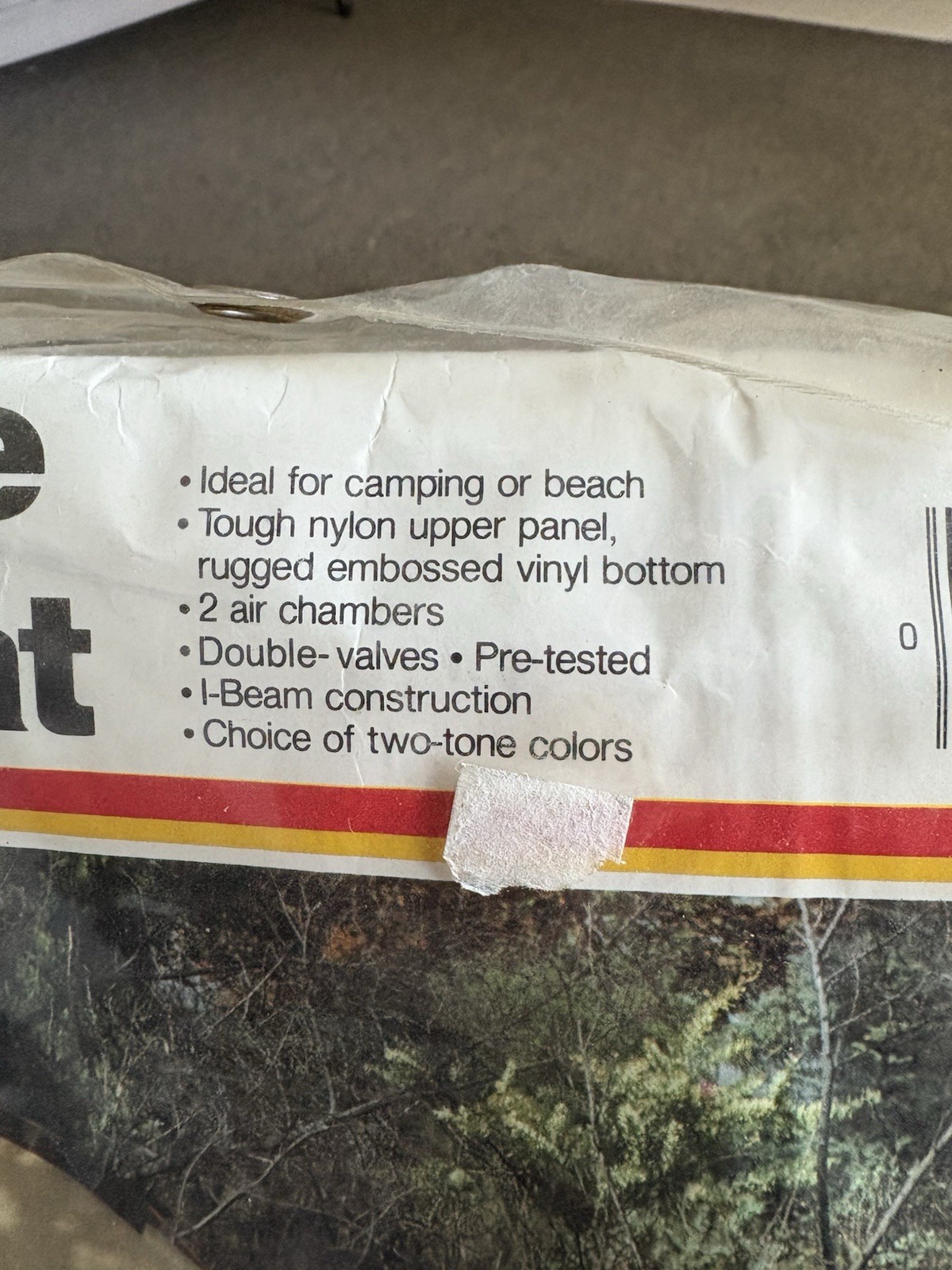 Vintage 1984 Easy-Care Fabric Nylon, Vinyl Mat 72×30 #69733 NEW