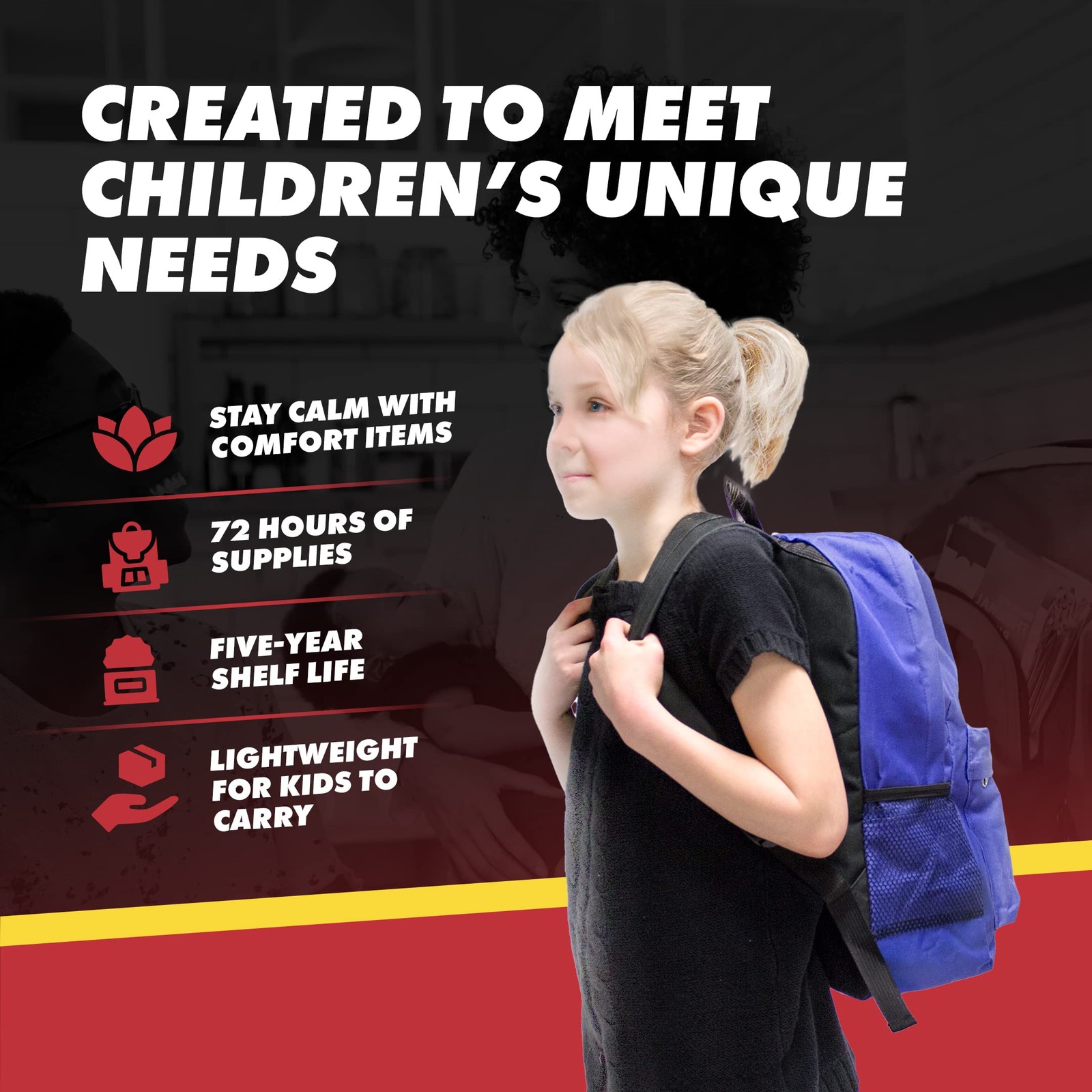 Emergency Zone – Keep-Me-Safe Childrens Deluxe 72-Hr Emergency Survival Kit –