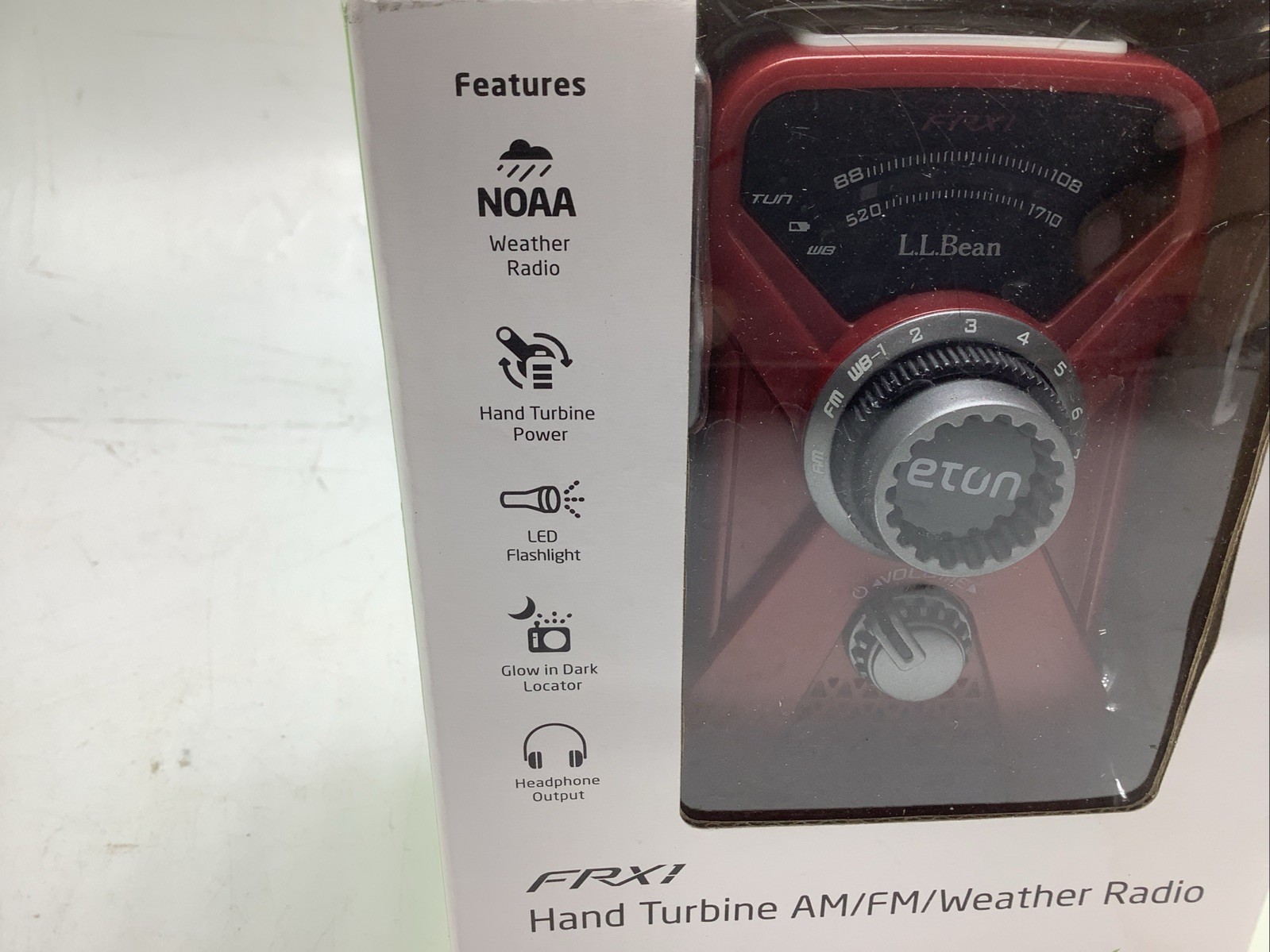 LL Bean Eton FRX1 Hand Turbine AM FM Weather Radio LED Flashlight Hand Crank!