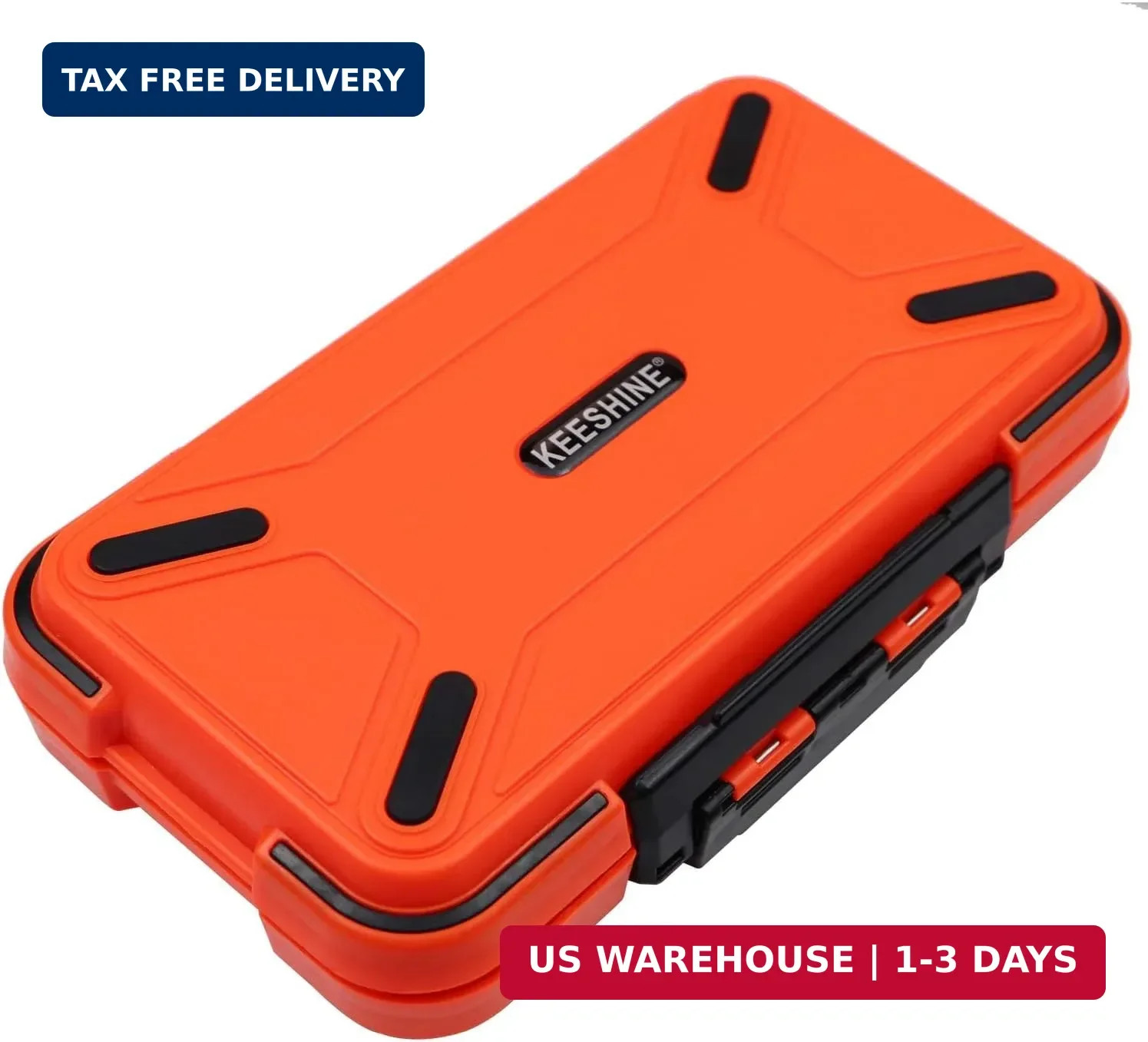 SMALL Fishing Tackle Box, Floating Storage Box, Double-Sided Fishing Lure Box wi