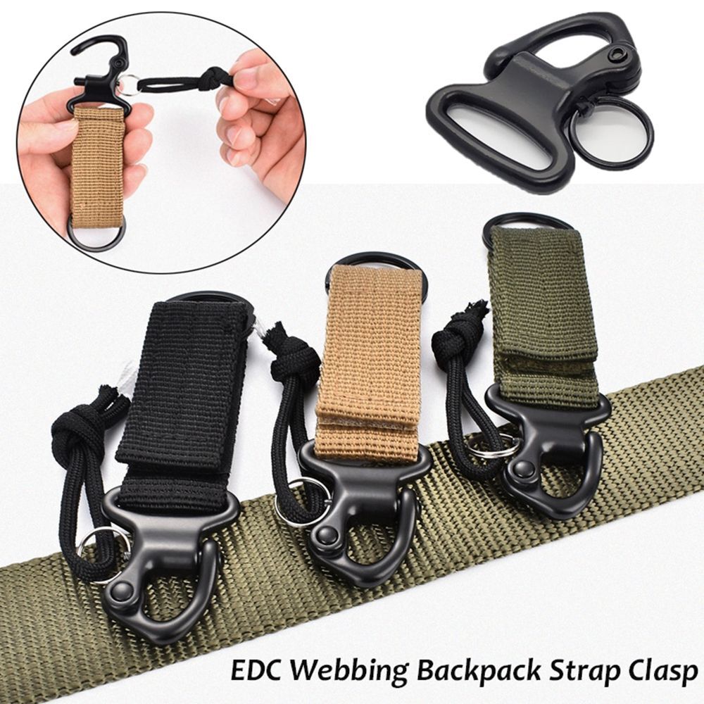 Outdoor Tactical Nylon Keychain Hook Camping Equipment Backpack Buckle Accessory