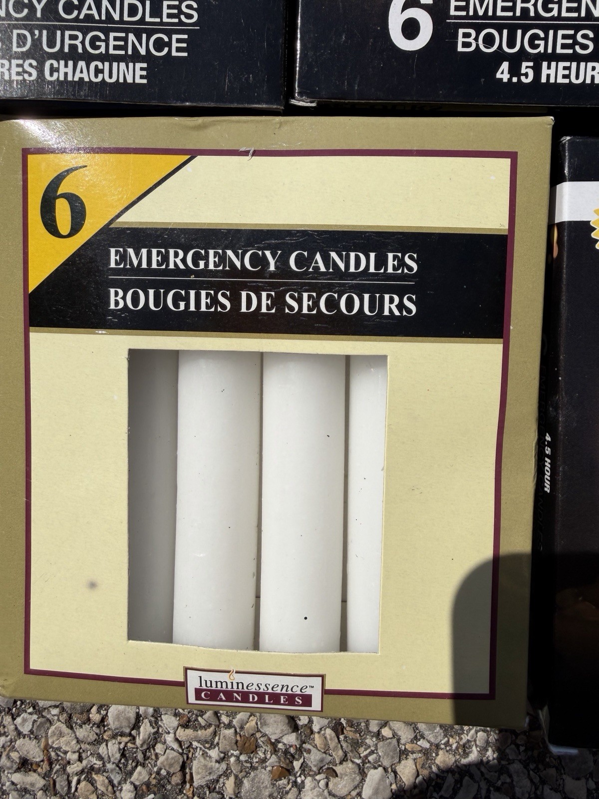 48 Emergency Candles Long Burn Power Outages, Camping, Survival, Prayer Candles