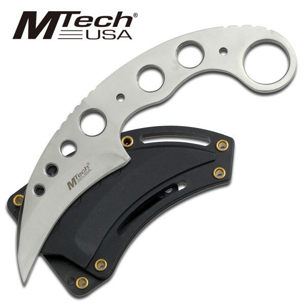 SS Tactical Karambit Fixed Blade 7″ Neck Knife + 44 Magnum Small Bullet Knife
