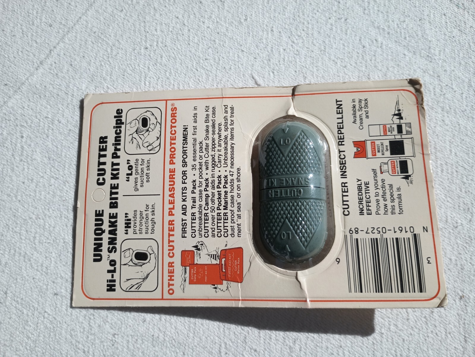 CUTTER HI LO SNAKE BITE KIT. (UNOPENED PACKAGE) With boy scout statement S4.2