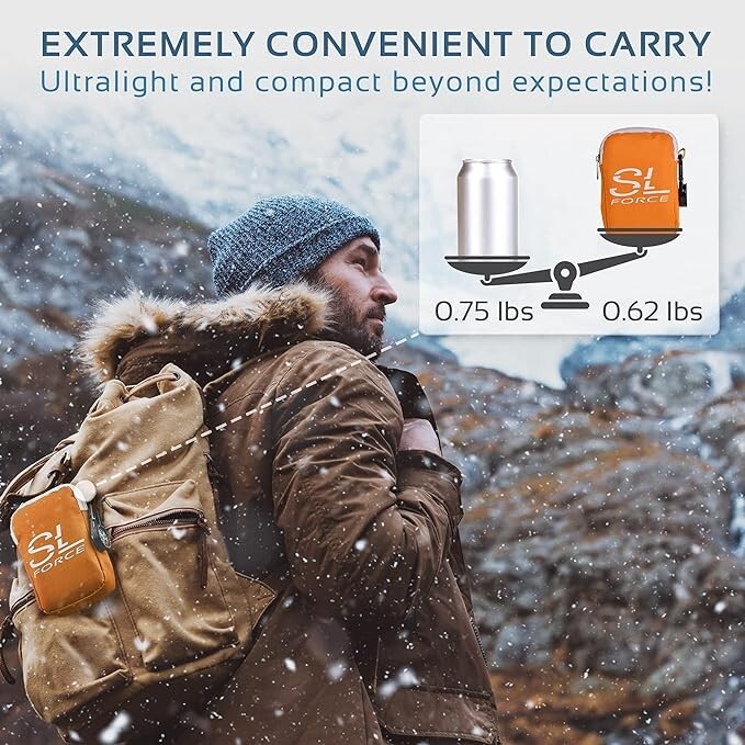 SLFORCE Emergency Blankets for Survival: 4 Pack of Gigantic Space Blanket Orange