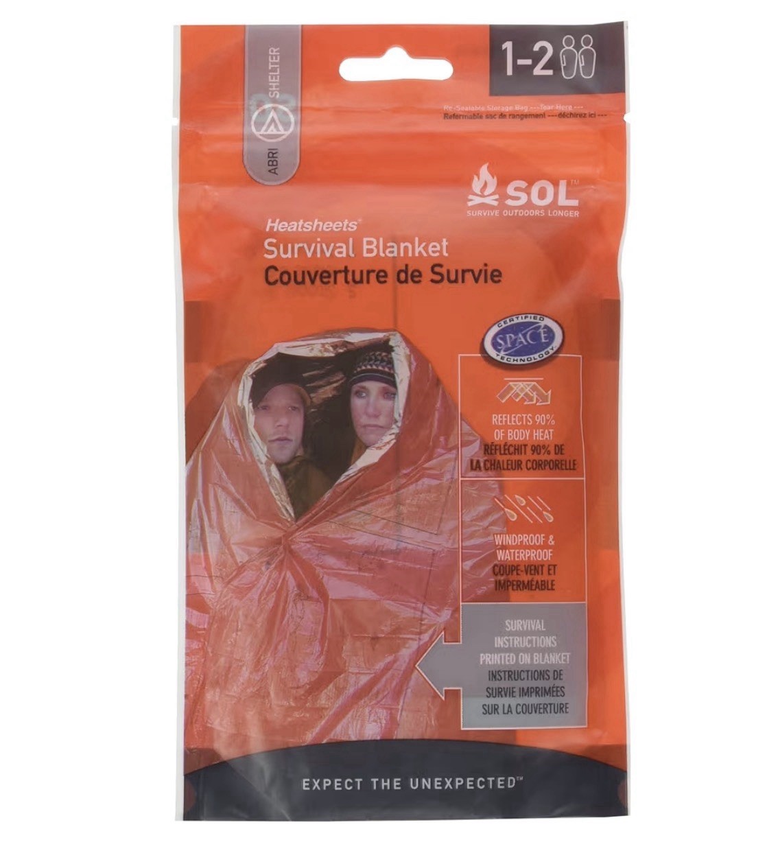 Adventure Medical Kits SOL Heatsheets Emergency Blanket 2 Person Survival