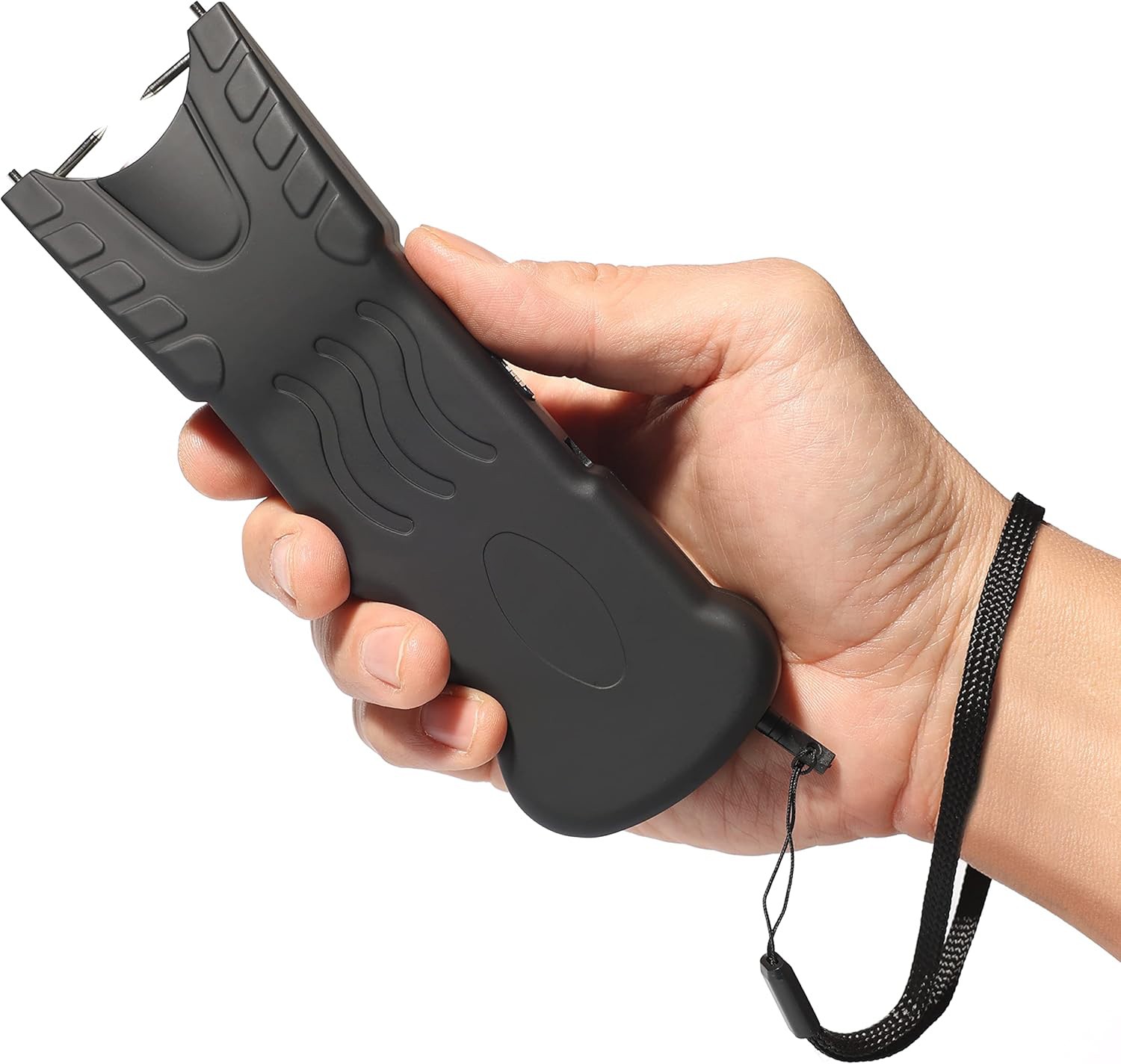 Black Rechargeable Tactical Flashlight Portable Outdoor Emergency Device