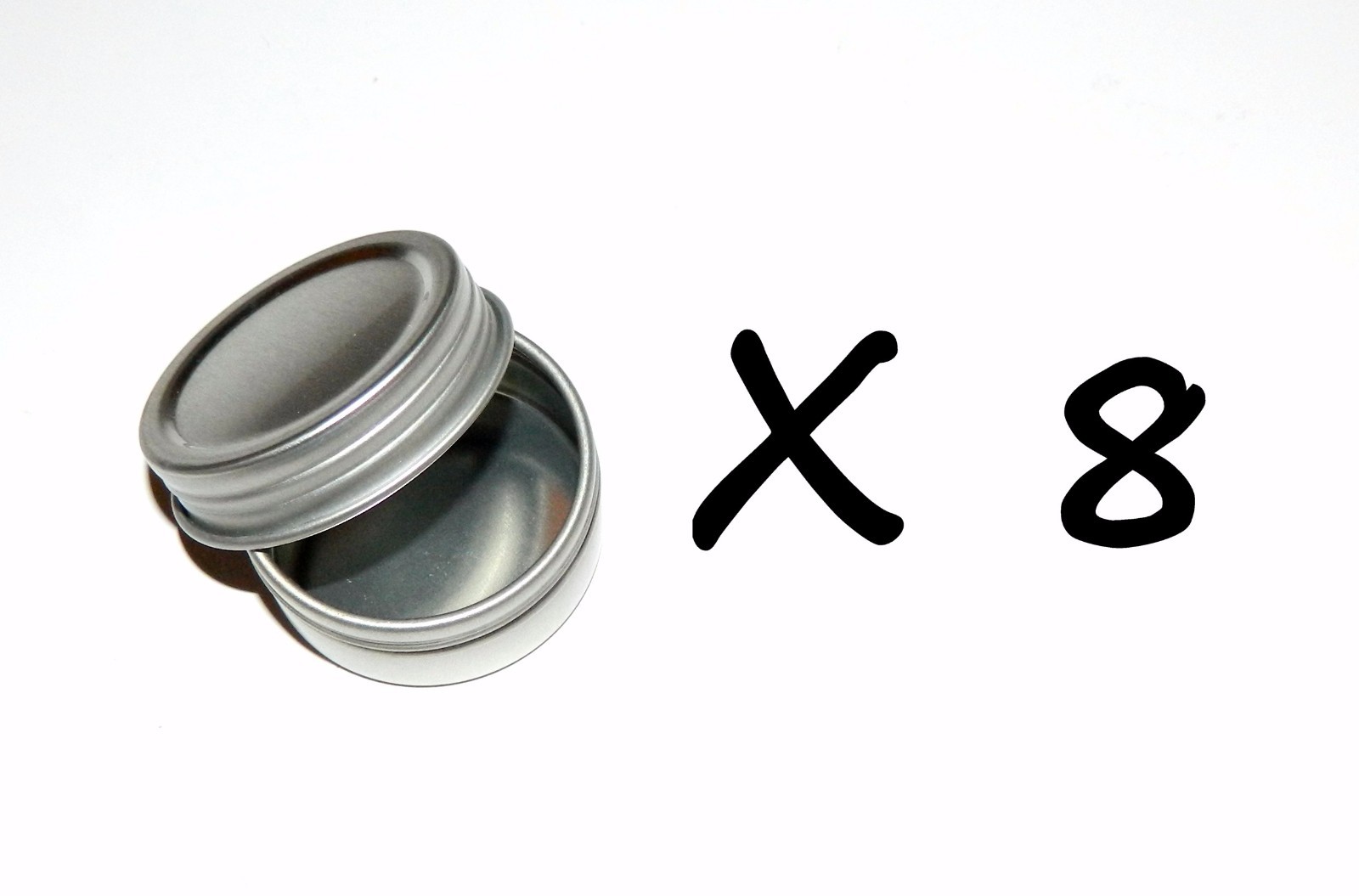 8 X 1/2 oz. Round Shallow Survival Tin Can With Screw Top Lid – Use With Crafts