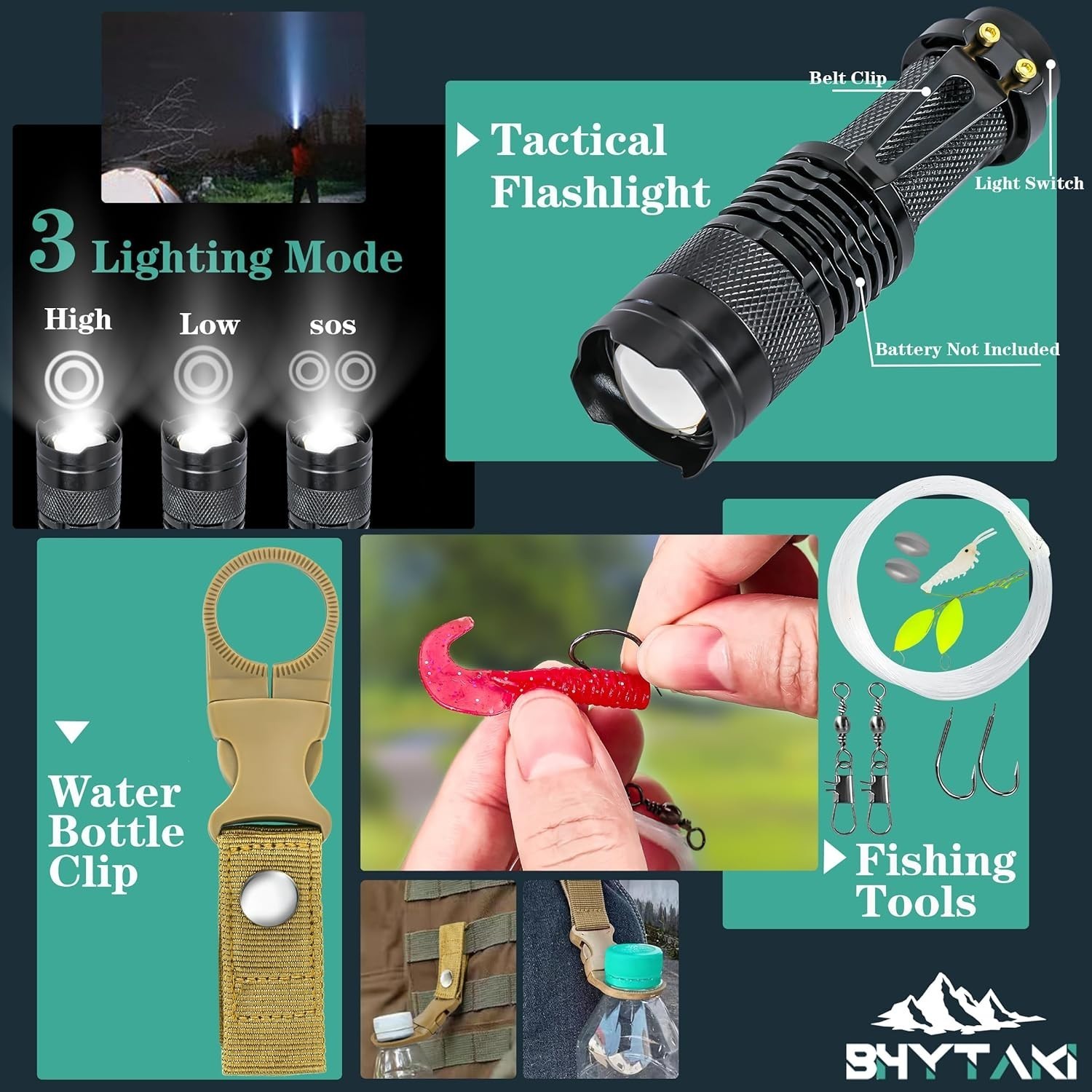 Survival Kit 37 in 1 Survival Gear, Survival Gear Tool Emergency Gift