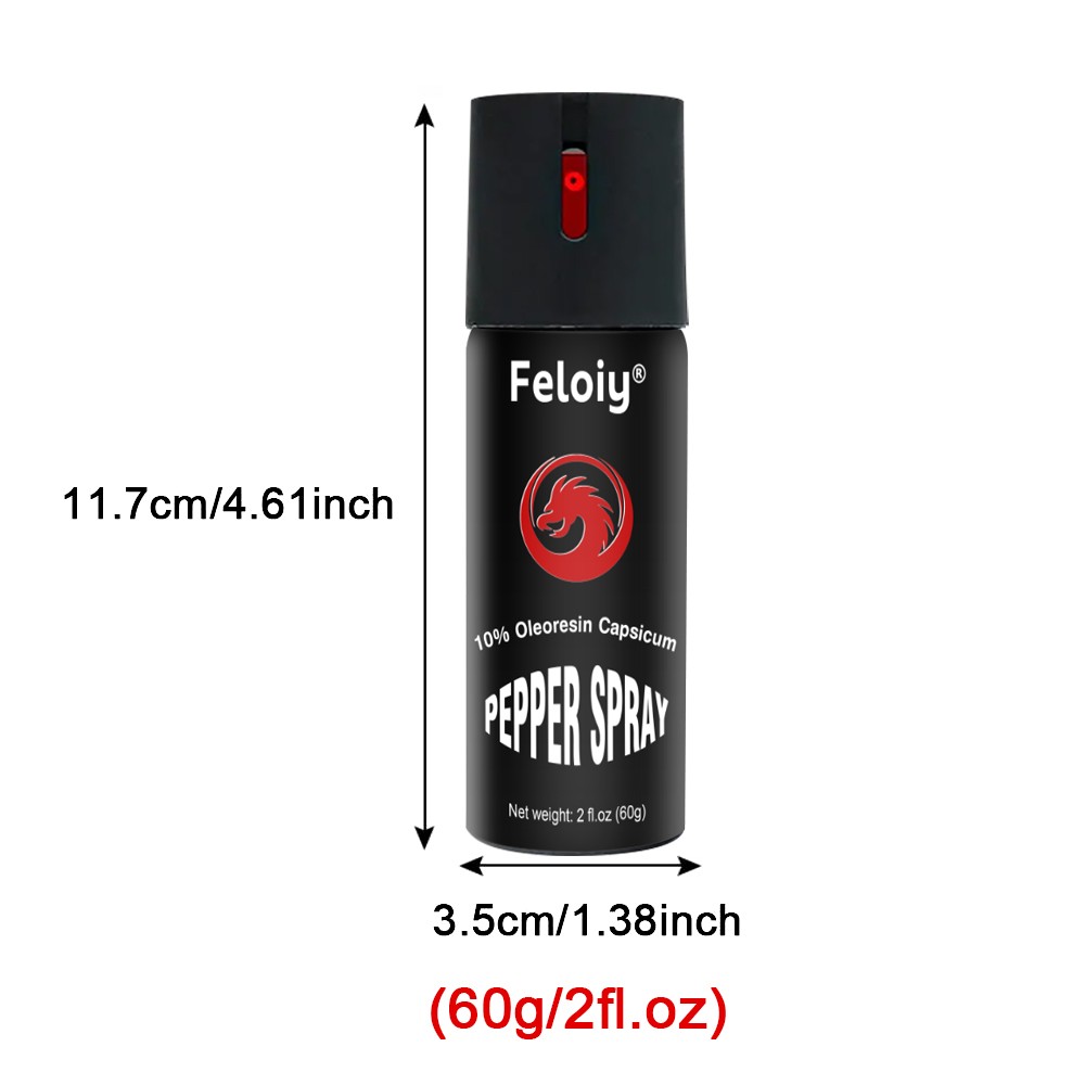 5 Bottles Feloiy Self Defense Pepper Spray 2 Oz Maximum Strength 10% OC US