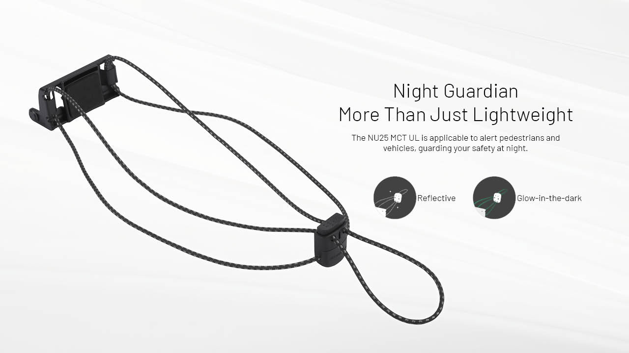 Nitecore NU25 MCT UL 400 Lumen USB-C Multi-Temperature Ultralight Headlamp (BK)