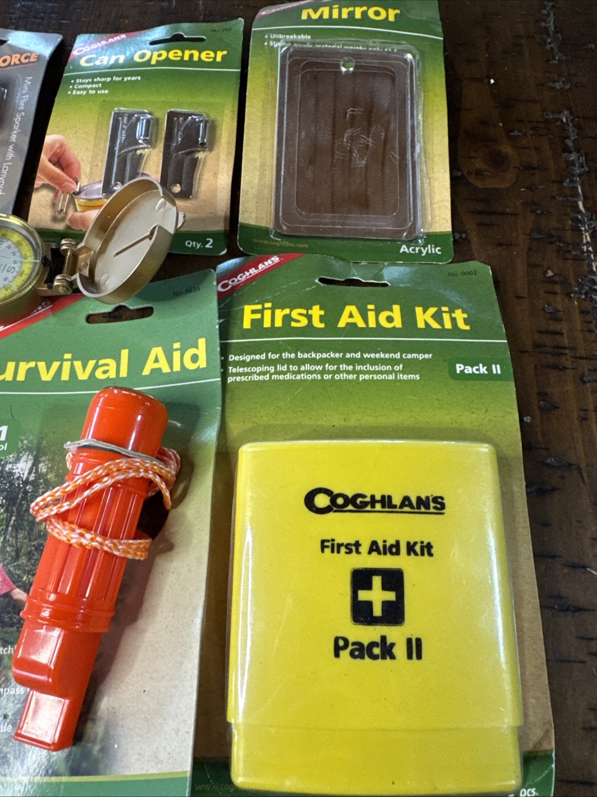 Camping Survival Kit Lot – Maglite, 2 Knives, Compass, First Aid, Fire Starter