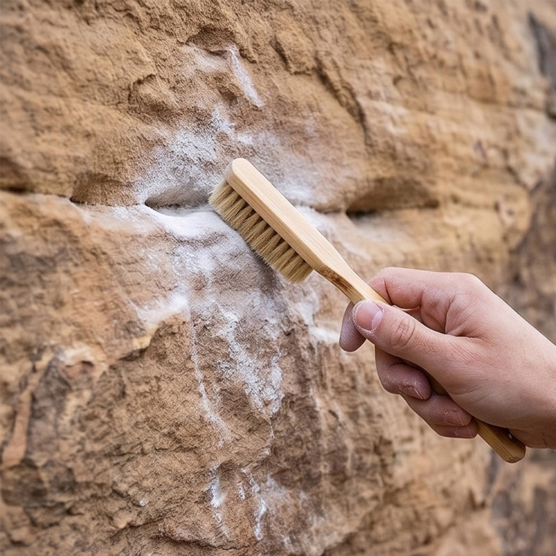 Bristles Climbing Brush with 7.87in Handle Hold Cleaner for Boulders