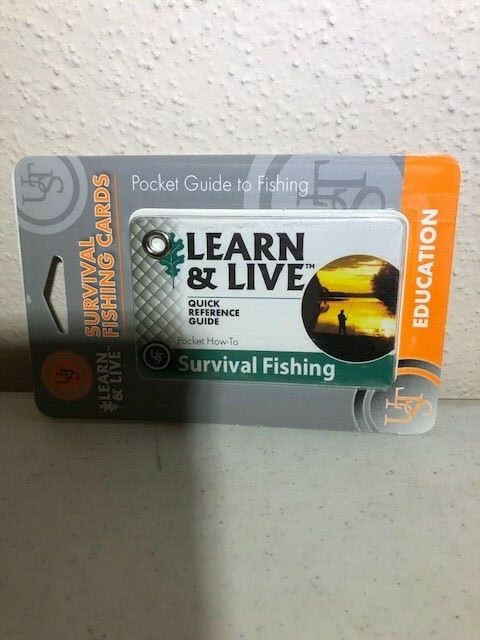 UST Learn & Live – Fire Building PLUS Survival Fishing Cards- – NEW