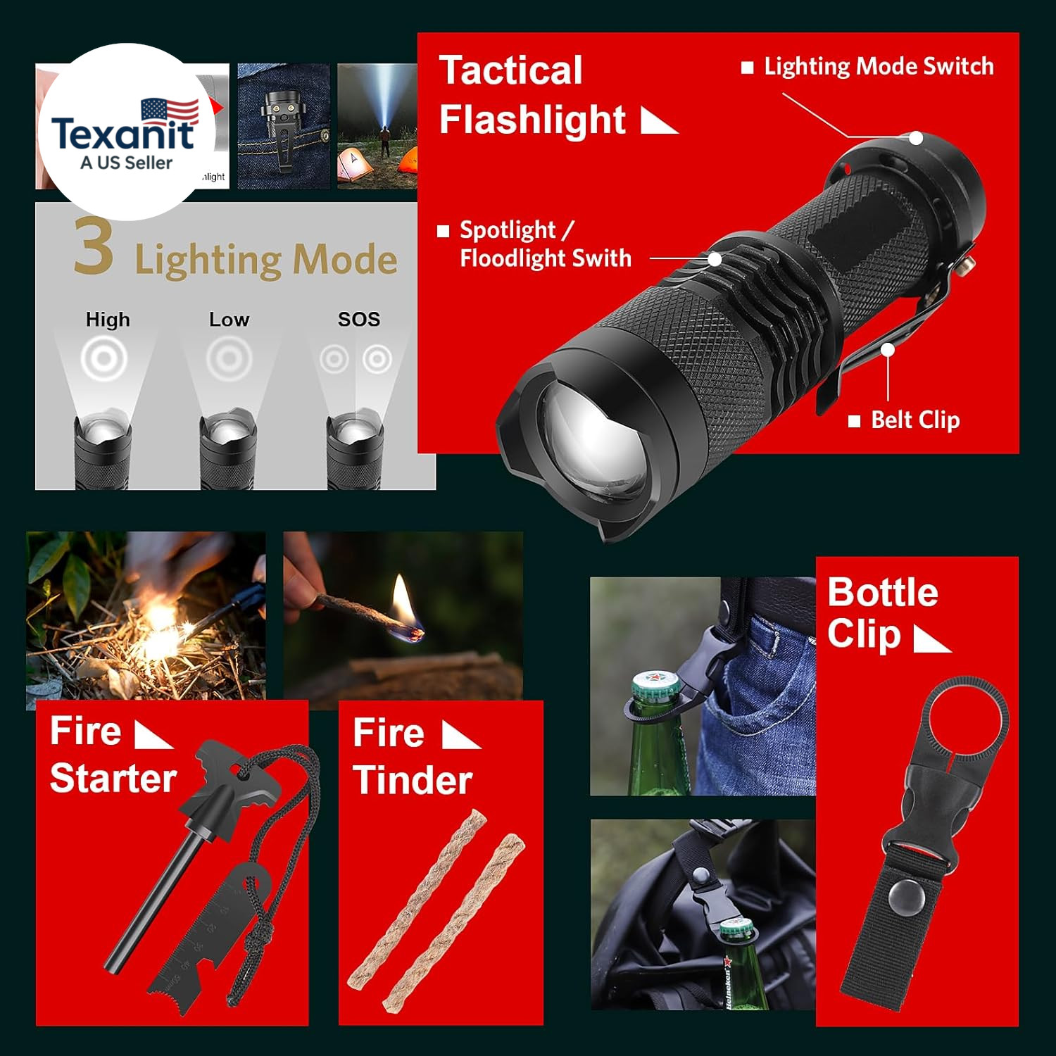 Survival Kits, Survival Gear and Equipment 116-In-1, Emergency Kit with First Ai