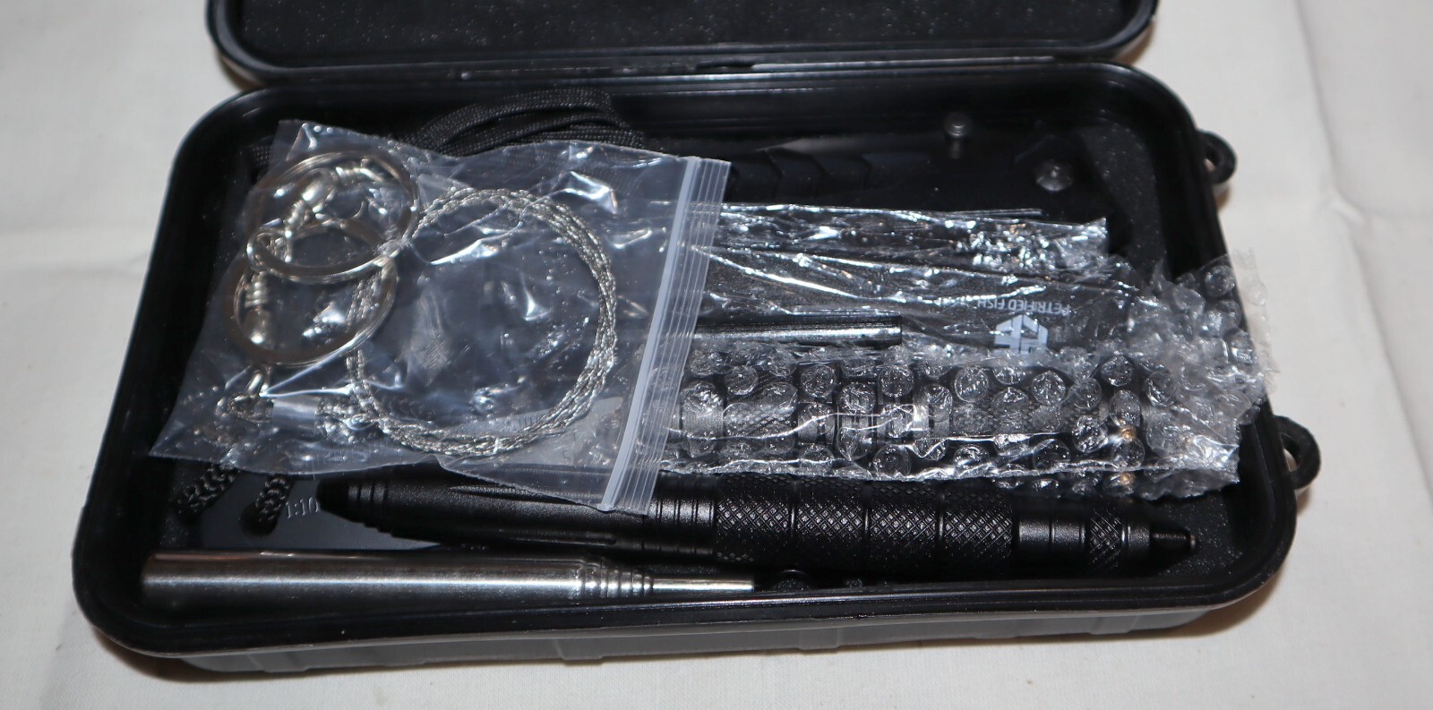 11 in 1 Survival Gear Kit | *NEW* Outdoor Set w/ Knife Petrified Fish Utencil +