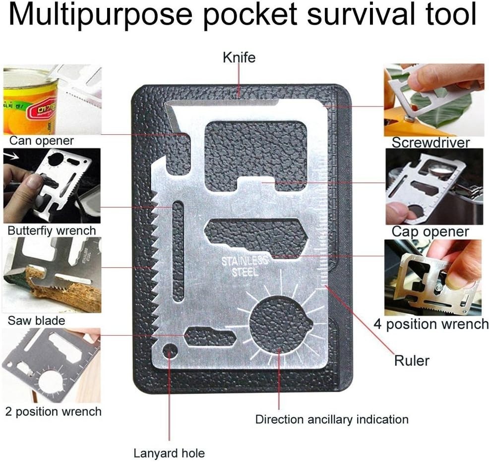 Compact Mini Emergency Survival Kit for Adventures: 7 Essential Tools Included