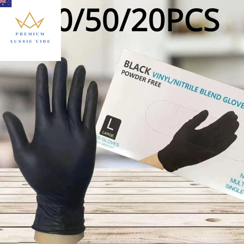 20/50/100PCS Black Nitrile Gloves Thickened Durable Household Cleaning Gloves Di