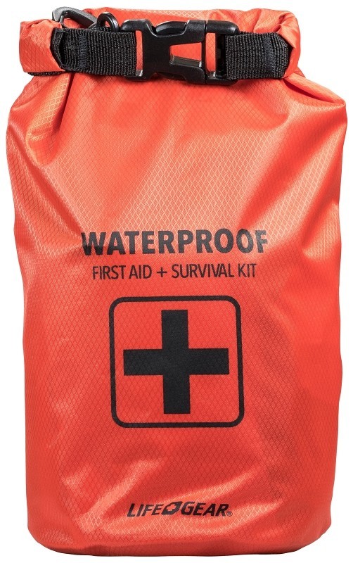 LIFE+GEAR 41-3820 First Aid & Survival Kit 130-Piece Waterproof Dry Bag Bag Red