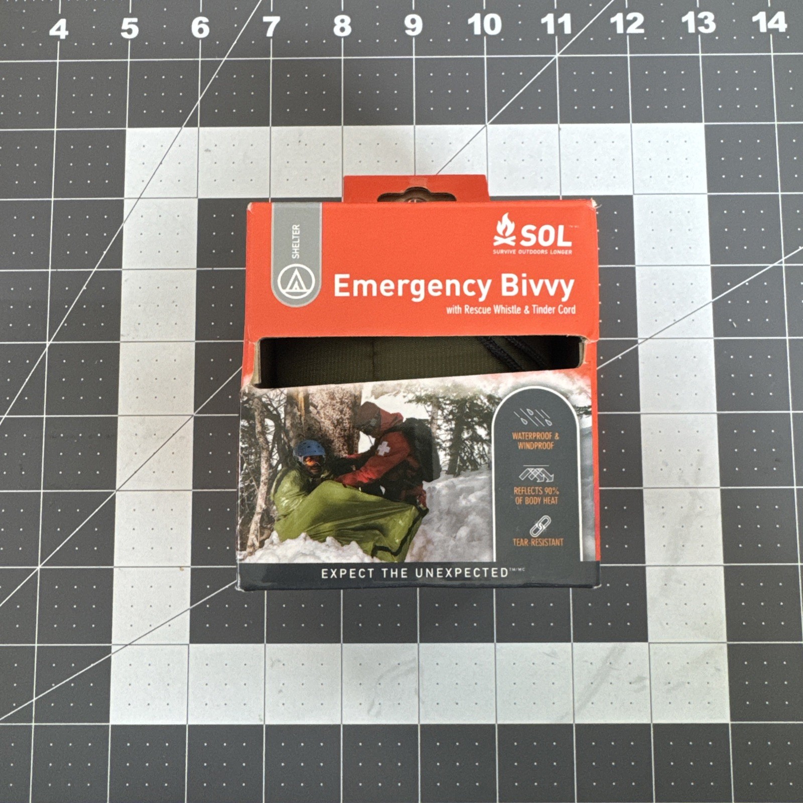 SOL Emergency Bivvy w/Rescue Whistle & Tinder Cord OD Green Survival Shelter NEW
