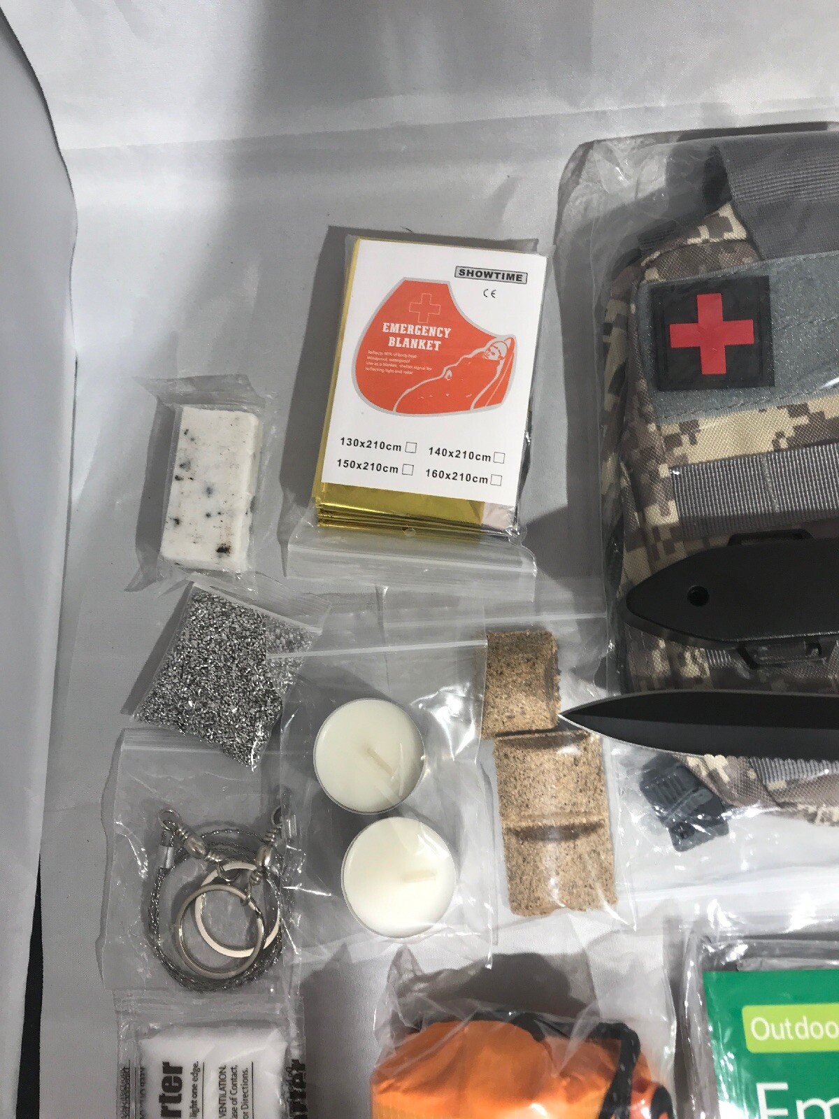 Survival Kit Essential Glove Compartment Jeep MOLLE System – Fire Shelter Light
