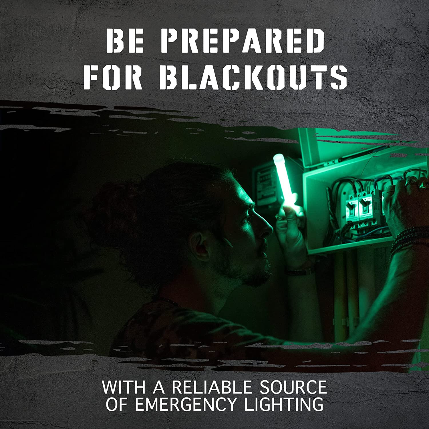 Emergency Glow Sticks with 12 Hours Duration, Individually Wrapped Industrial Gr