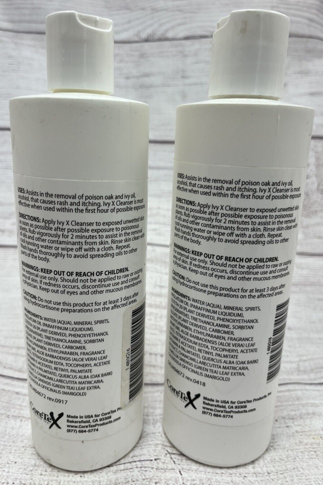 IvyX Post Contact Skin Cleanser Poison Ivy Oak Sumac Rash Preventer 2 Pack 12 oz
