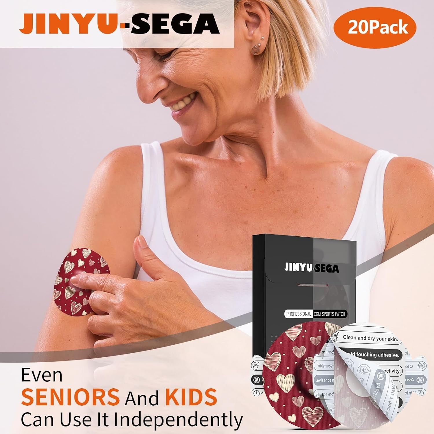 Jinyusega Water-Resistant Libre 3 Sensor Tape – 20pcs