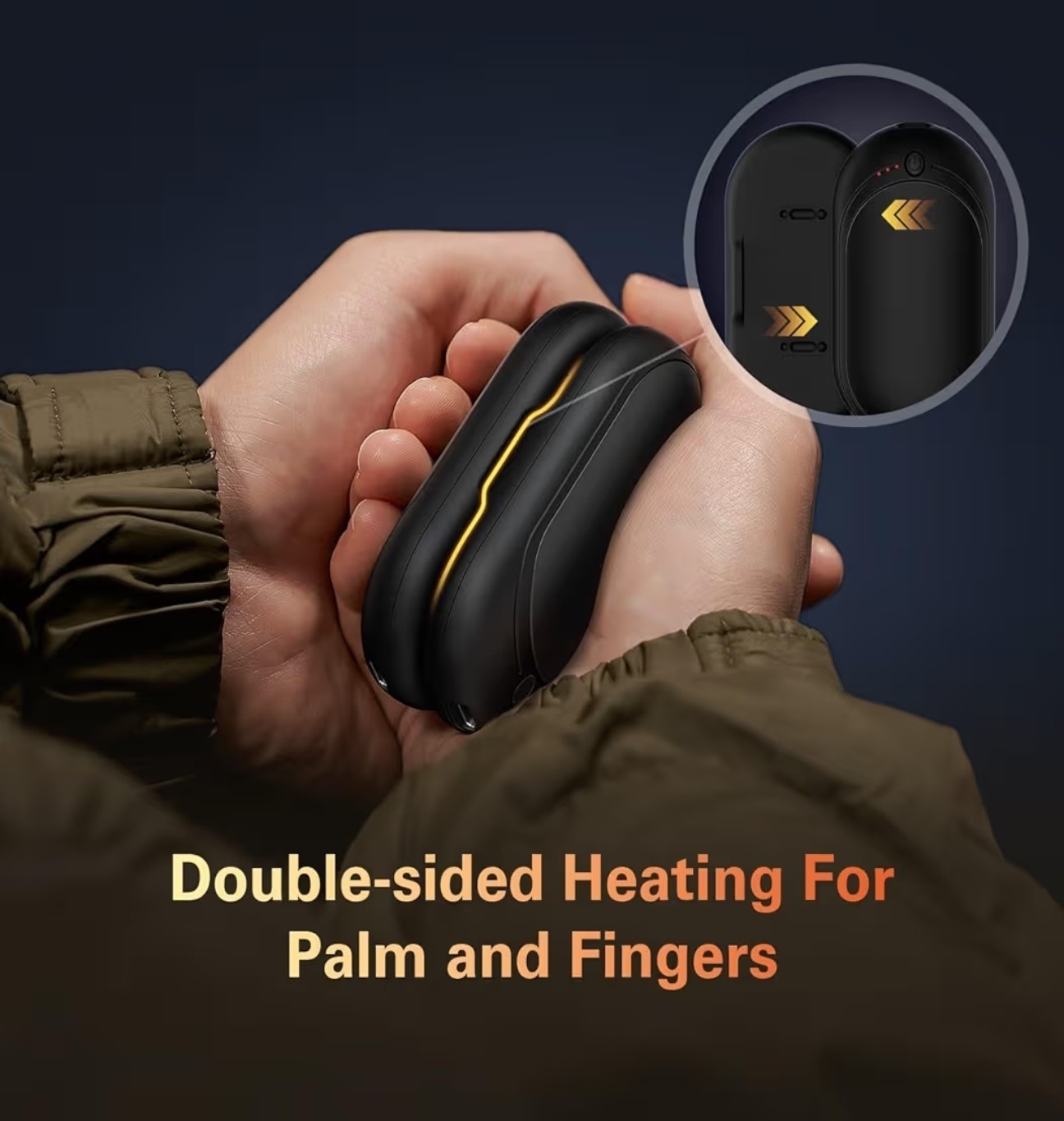 Reusable Handwarmer for Camping, Hunting, Golf, Gifts for Women Men Kids (Black)