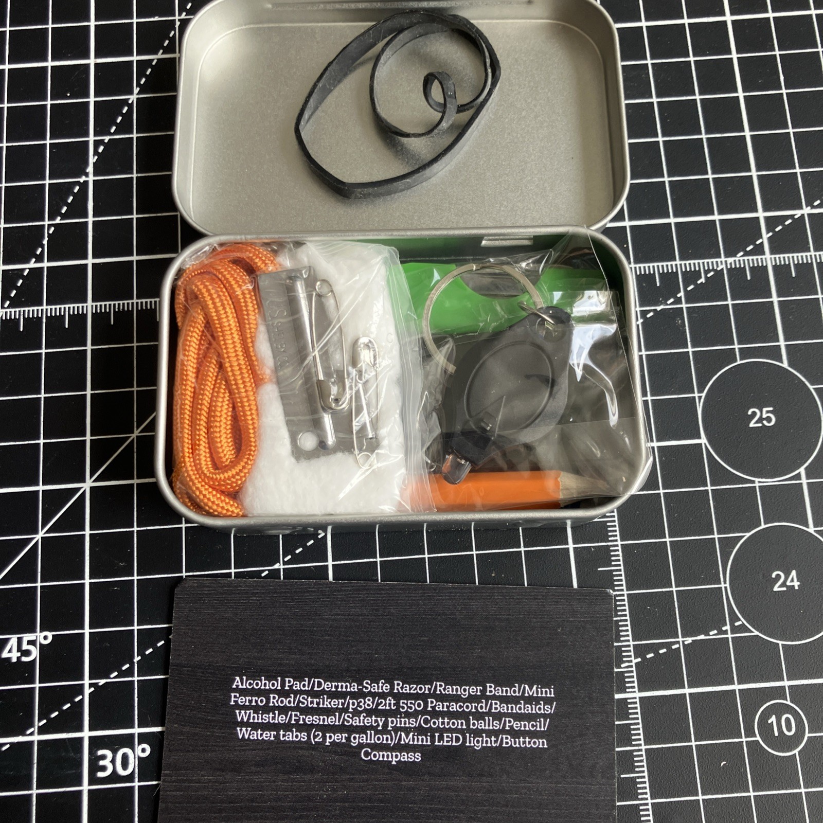 Wilderness Pocket Tin, Mini Survival Kit, performance edc