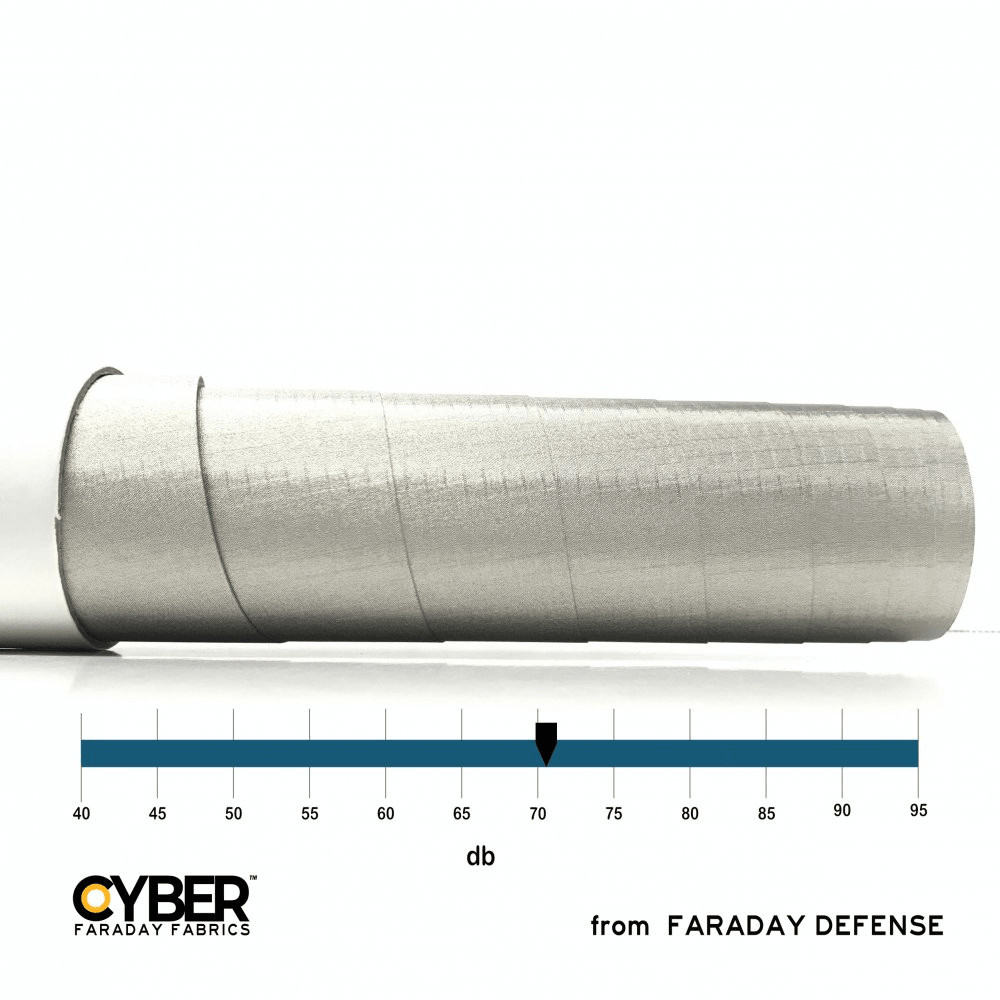 Faraday Cyber NC-RS-A Adhesive EMF RF Shielding Nickel Copper 50″x1′
