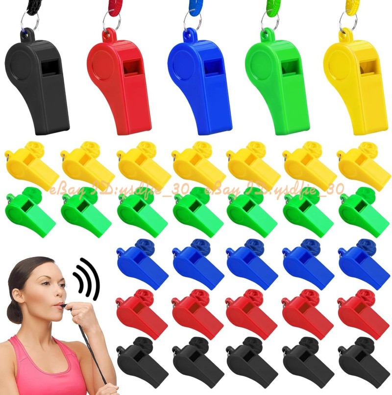 Whistle with Lanyard for Lifeguard Coach Sport Referees Training Outdoor Camping