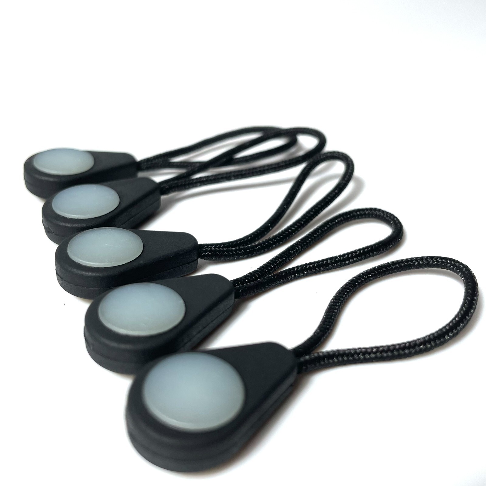5x Glow In The Dark Zipper Pulls | Cord Jacket Bag Coat Tent Pulls | Long Glow