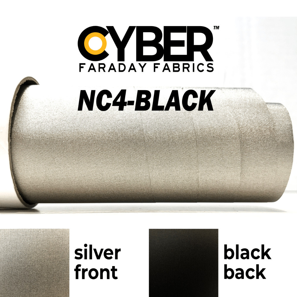 Faraday Cyber NC-BLACK Fabric EMF RF Shielding Fabric Roll 50″x1′