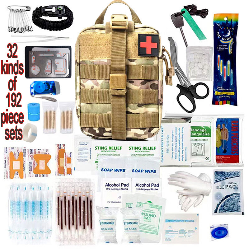 Outdoor bag Outdoor Emergency Kit Outdoor Kit Car First Aid Kit 192pcs/bag