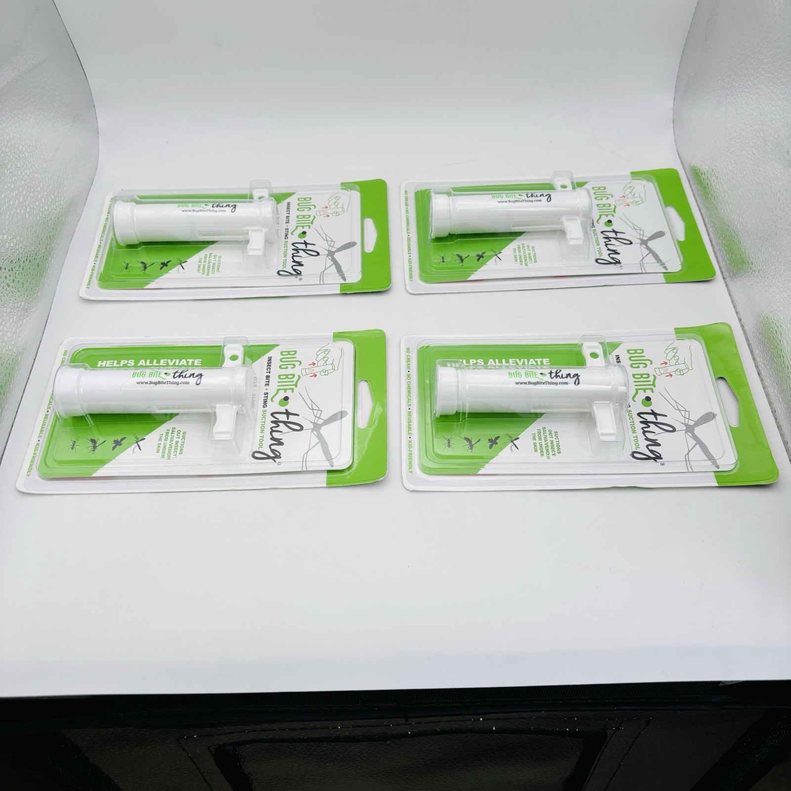 Lot Of 4 Bug Bite Thing Suction Tool Poison Remover Insect Bite Sting White NEW!