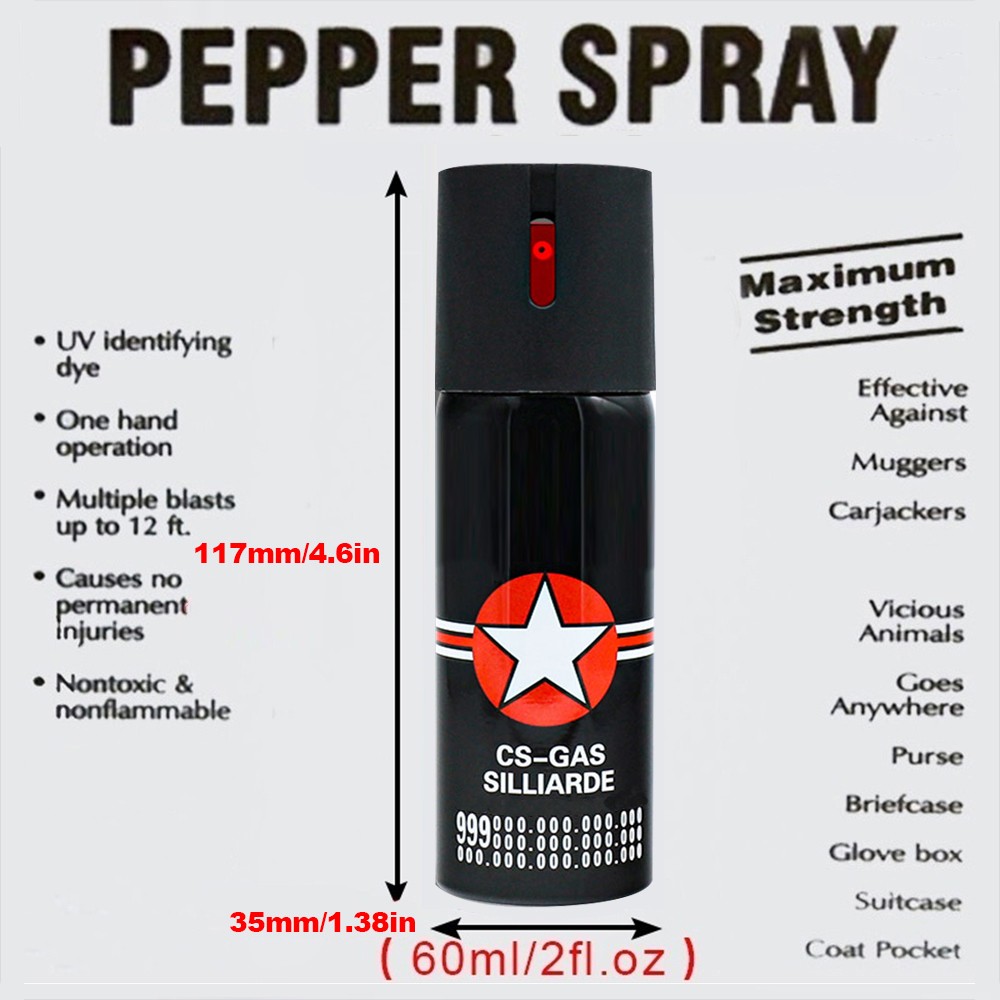 3 Pack Pepper spray Super American Style 60 ml For Men Women Easy Operation US
