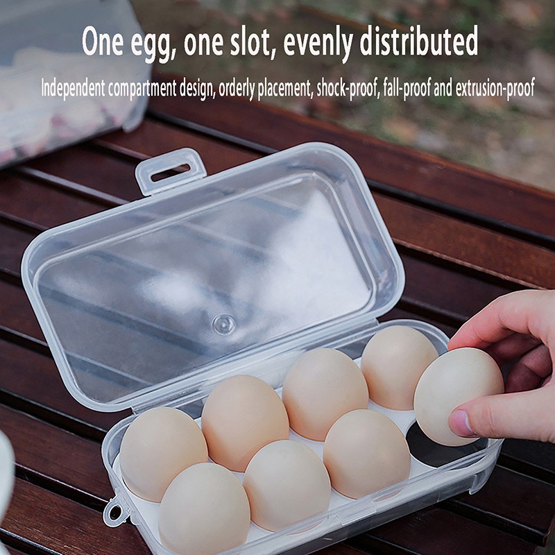 Egg Box 3/4/8 Grids Egg Holder Container For Outdoor Camping Picnic Eggs Box
